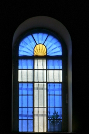 Window on the right wing of the Basilica of St. Martin of Tours